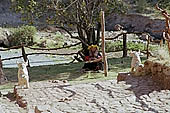 Traditional Quechua loom in the Urubamba valley